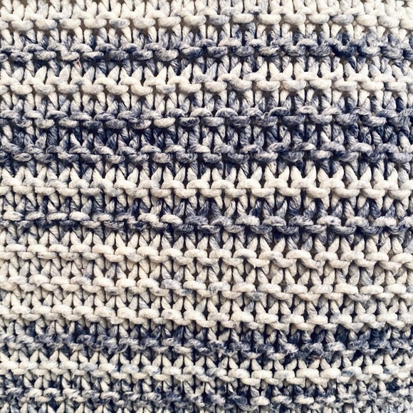 Gap Blue White Striped Long Sleeve Waist Tie Coastal Casual Knit Sweater Size M - Picture 6 of 11